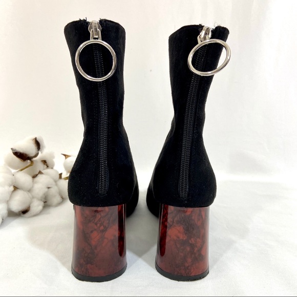 Krush Black Block Heel Boots - Picture 2 of 4